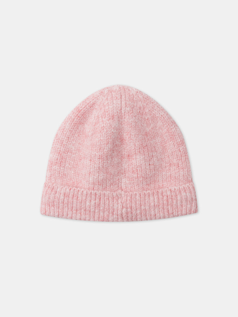 Gorro con revers rosa para Chica