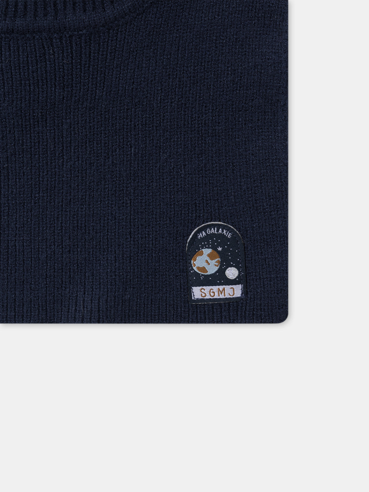 Plastrón azul marino con rayas niño