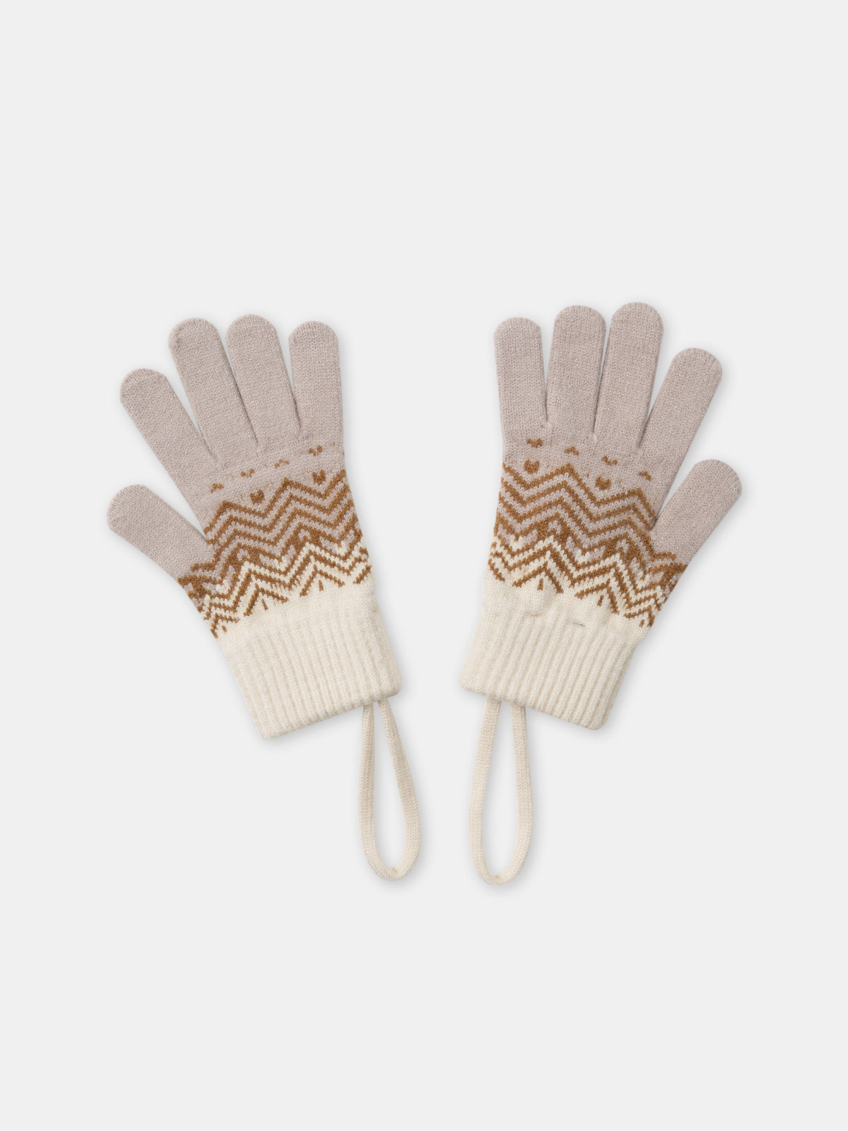 Guantes beige, marrón y crema para niños