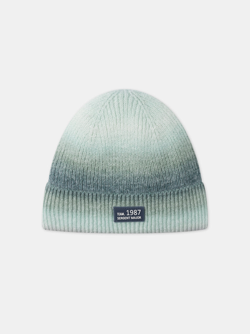 Gorro degradado tie and dye verde chico
