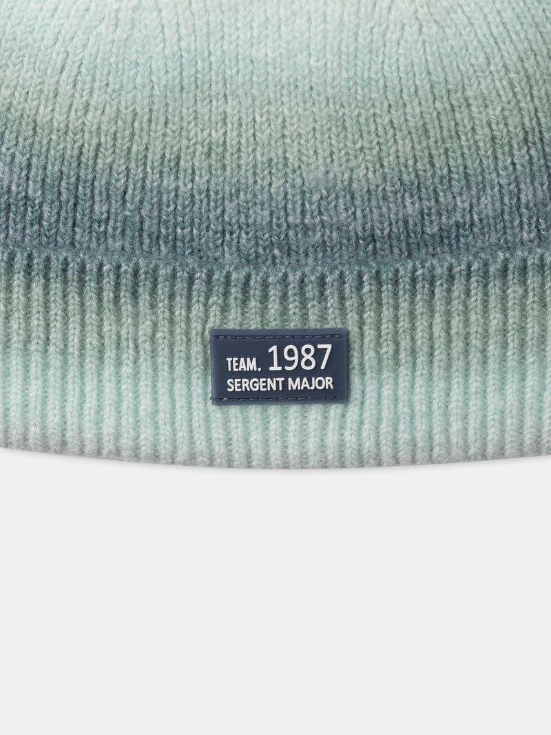 Gorro degradado tie and dye verde chico