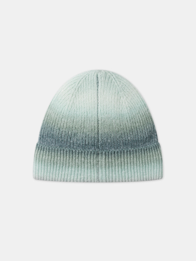 Gorro degradado tie and dye verde chico