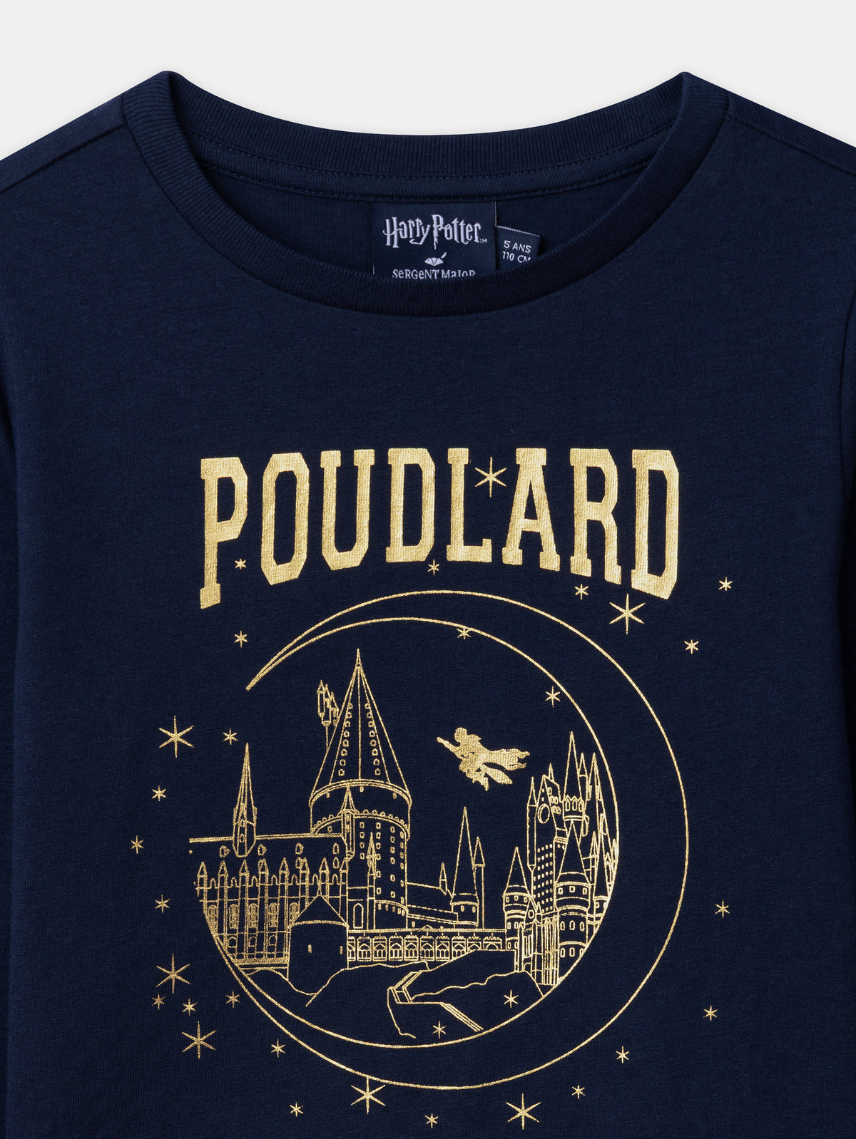 Pijama Harry Potter azul marino impreso "Hogwarts" Niña