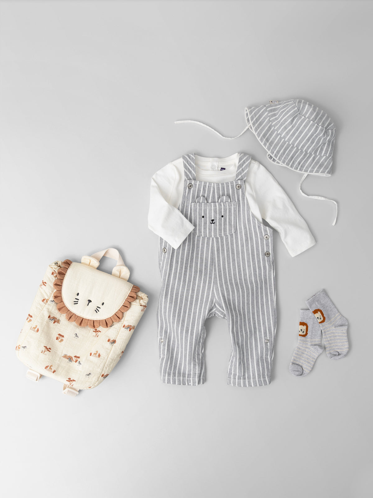Tenue Bébé Garçon : Rayures & Tendresse - 1