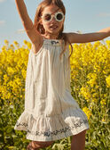 Vestido de color crudo con estampado de rayas FLIRAYETTE / 23E2PFP1RBS001