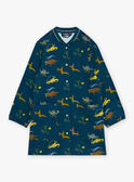 Blusa escolar azul petróleo con estampado de dinosaurios GIBLOUAGE / 23H4PG91TAB715