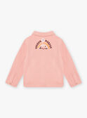 Chaqueta de twill de color rosa empolvado con estampado de gatos para niña CLATWETTE / 22E2PFG1VESD327