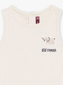 Camiseta de tirantes de color crudo de interlock FATYVAN / 23E1BGP1DEB007