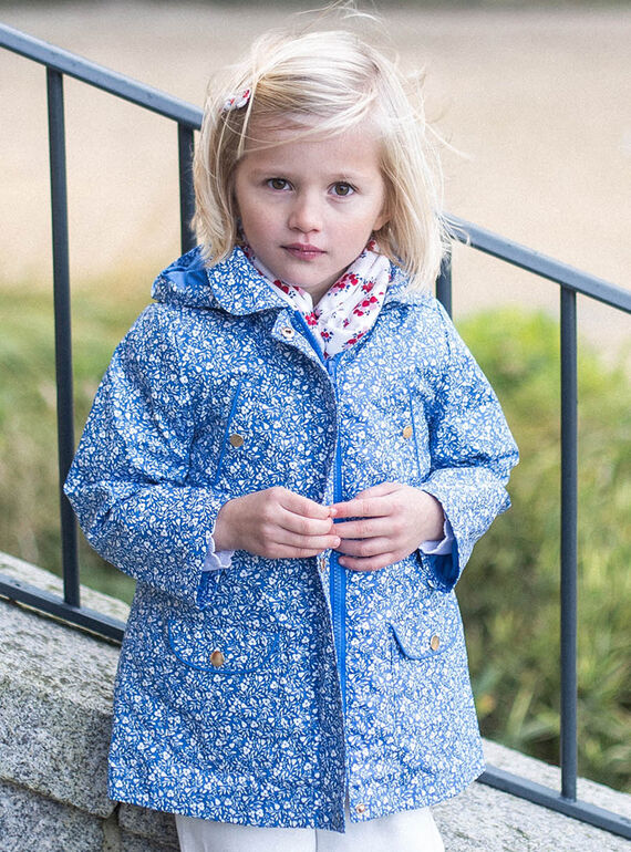 Impermeable 2 en 1 azul para niña CLAFLETTE / 22E2PFG1IMP208