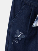 Vaquero carrot azul con cinturón de estampado de flores LEJINETTE / 24H2PFJ1JEAK005