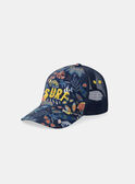 Gorra azul marino con estampado de hojas tropicales y peces KLOFAGE / 24E4PGS1CHAC234