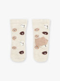 Calcetines beige con estampado de ositos GALAMY / 23H4BGH1SOQA010