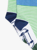 Calcetines verde, azul y blanco colorblock FUSKATAGE / 23E4PGN1SOQC233