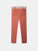 Pantalón rojo con cinturón floral KROPATETTE / 24E2PFE1PANE415