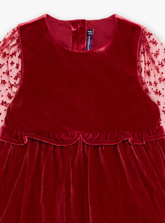 Vestido de terciopelo de manga larga DAVERA / 22H1BF61ROBF526