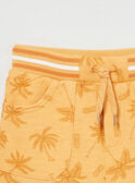 Bermudas de color naranja con estampado de palmera de muletón KRIMONAGE 3 / 24E3PGQ3BER107