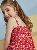 Camiseta de tirantes fucsia con estampado floral para niña CAUDEBETTE 1 / 22E2PFT3DEB304