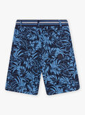 Bermudas de color azul marino con estampado de hojas para niño 22E3PGT3BER070