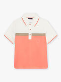 Polo crudo y coral para niño CUWIAGE / 22E3PGP1POL001
