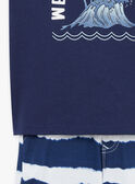 Conjunto de 2 prendas de color azul noche de algodón KUEBAGE 1 / 24E3PGH3ENS713