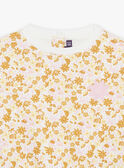 Sudadera de chándal de muletón crudo con estampado floral FABABY / 23E1BF81JGH001