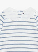 Camiseta estilo marinero de color crudo y azul marino FABULEUSE / 23E1BF81TEE001