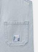 Peto Corto a Rayas en Twill Denim claro KAVAL / 24E1BGR1SACP272