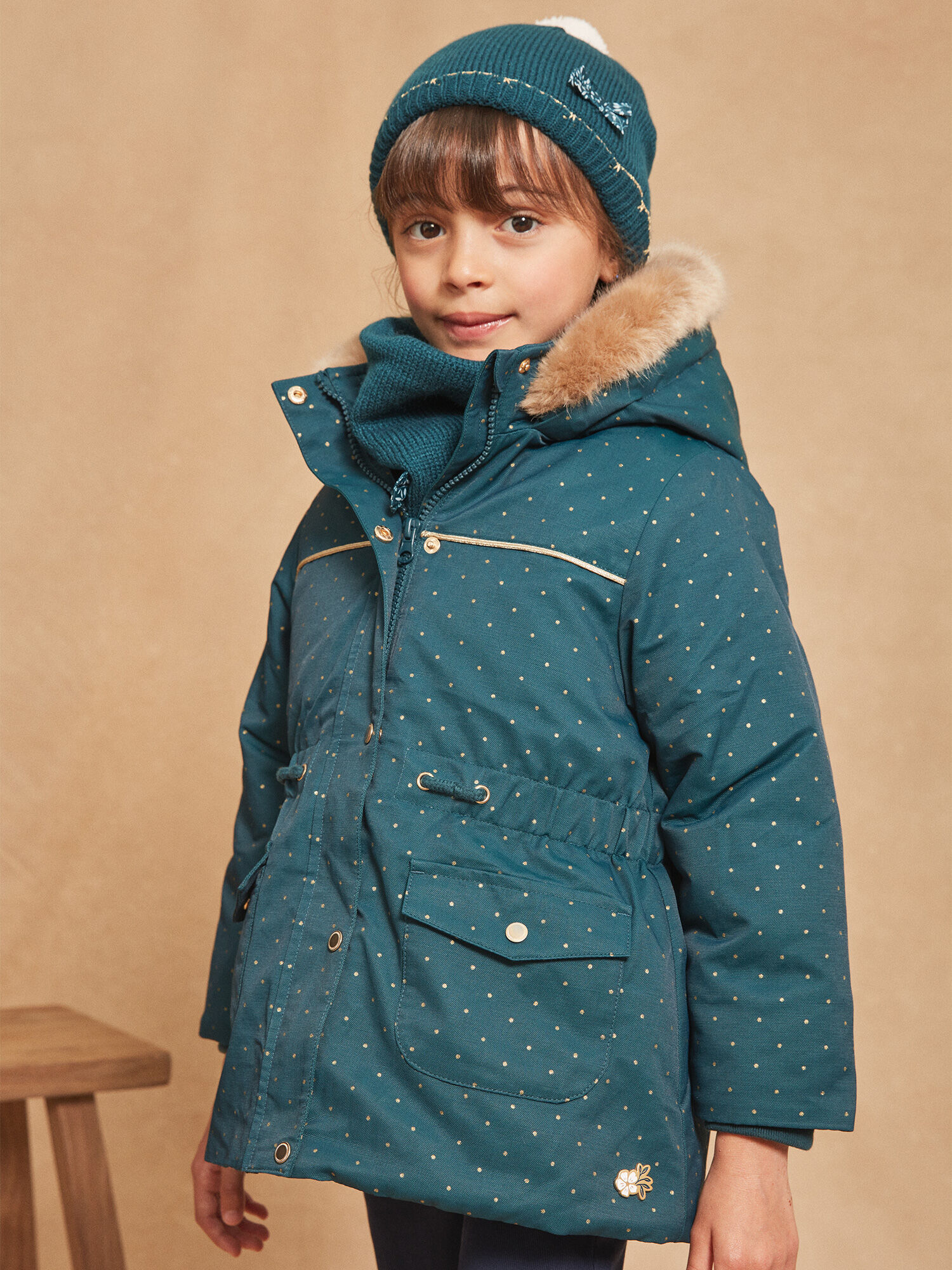 Parka top verde chica