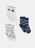 Juego de 3 calcetines jacquard floral MADEBORAH / 25E4BF81LC3114