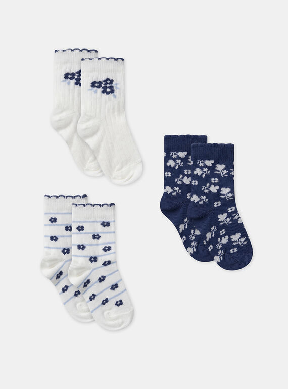 Juego de 3 calcetines jacquard floral MADEBORAH / 25E4BF81LC3114