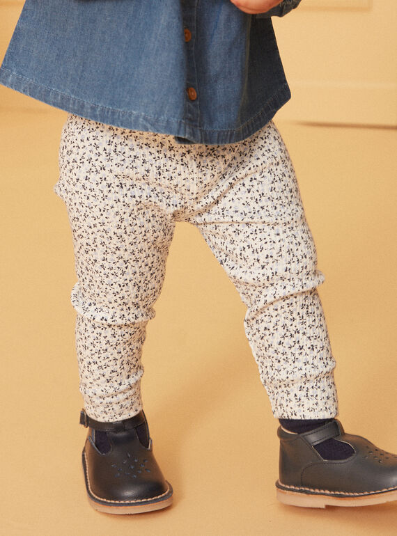 Legging de color crudo con estampado floral LACELINE / 24H1BFJ1LG001