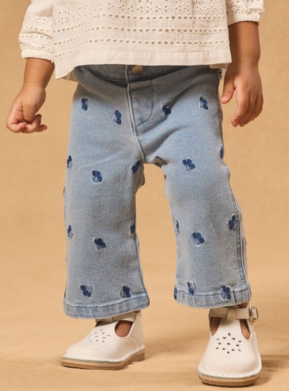 Pantalón bordado flores MADIANE / 25E1BF81PANP272