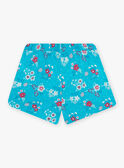 Short turquesa con estampado de flores para niña CAUSHOETTE 2 / 22E2PFT4SHO202