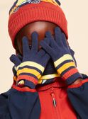 Guantes con estampado de rayas de punto FRAGANAGE / 23E4PG51GAN713