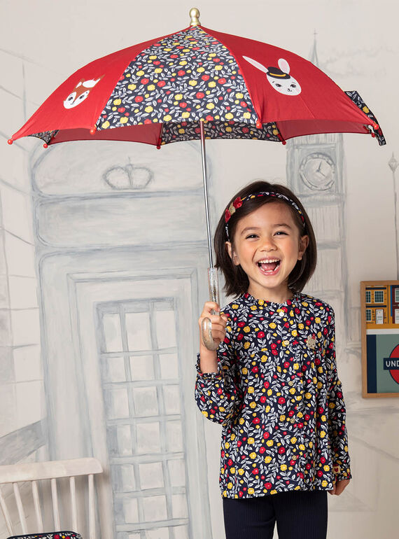 Paraguas con estampado floral y de animales para niña BIPLUIETTE / 21H4PF51PUI050