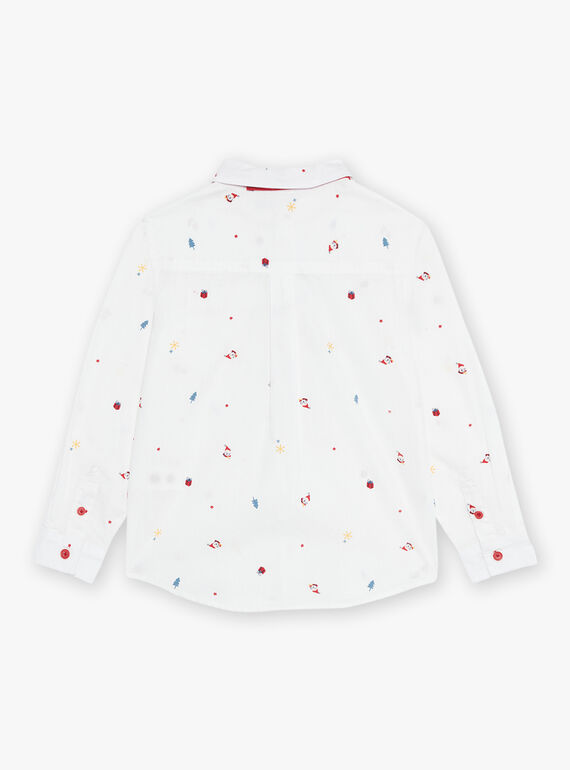 Conjunto de camisa de manga larga y corbata con estampado de navidad DUROAGE / 22H3PG61CHM001