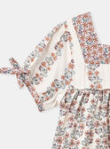 Vestido de algodón con aplicaciones de flores KIROBETTE / 24E2PFC1ROB114