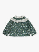 Camisa verde esmeralda con estampado de flores GACELIA / 23H1BF81CHE608