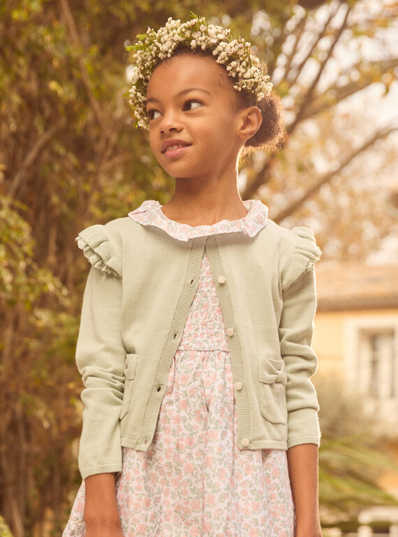 Light green CARDIGAN MRECARETTE / 25E2PFL2CAR602