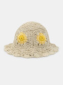 Sombrero bob de paja con estampado de flores KALOLA / 24E4BFD1CHA009