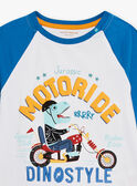 Pijama con estampado de dinosaurio en moto para niño CAMOTAGE / 22E5PG41PYJ001