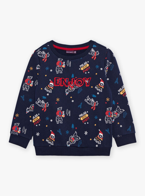 Sudadera de manga larga con estampado de oso polar DUPOMAGE / 22H3PG61SWEC205