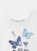 Camiseta de color crudo con motivos de mariposas LEPAPYETTE / 24H2PFJ1TMC001