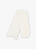 Bufanda blanca de pelo sintético con cara de oso DIOLAF / 22H4BGM3ECH001
