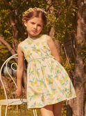 Vestido amarillo reversible de raso de algodón LAPAKRETTE / 24H2PFI1ROBH705