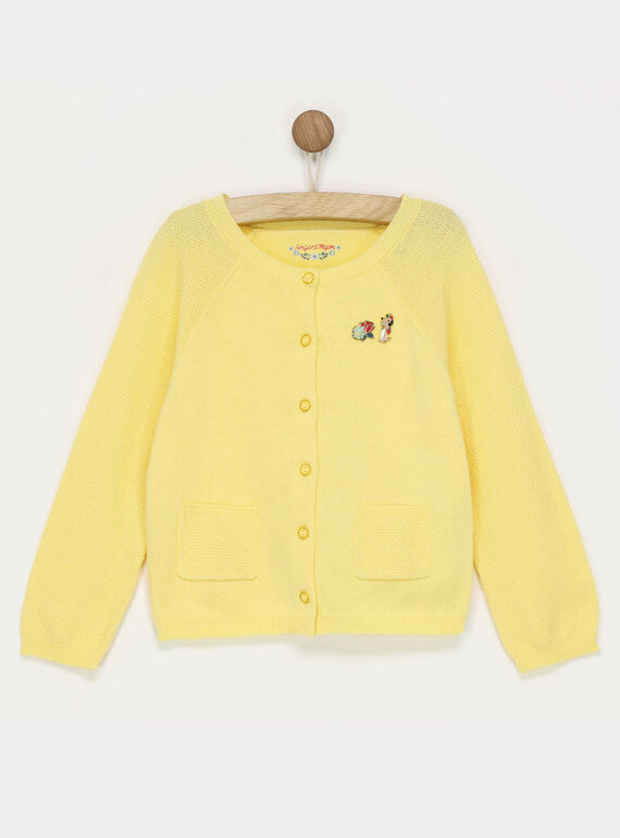 Cárdigan de color amarillo RADOISETTE / 19E2PF61CARB105