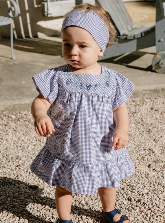 Vestido de seersucker con estampado vichy FANONO / 23E1BFN1ROB070
