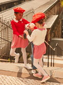 Falda pantalón rosa algodón de azúcar y rojo con estampado pata de gallo GONZETTE / 23H2PFD1JPSD315