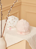2 gorros de algodón de color crudo y rosa para recién nacido LOREEN / 24H0AF11BNA001