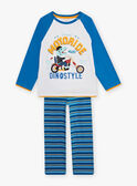 Pijama con estampado de dinosaurio en moto para niño CAMOTAGE / 22E5PG41PYJ001